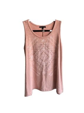 Signature studio Pink Embellished Sleeveless Tank Top size small